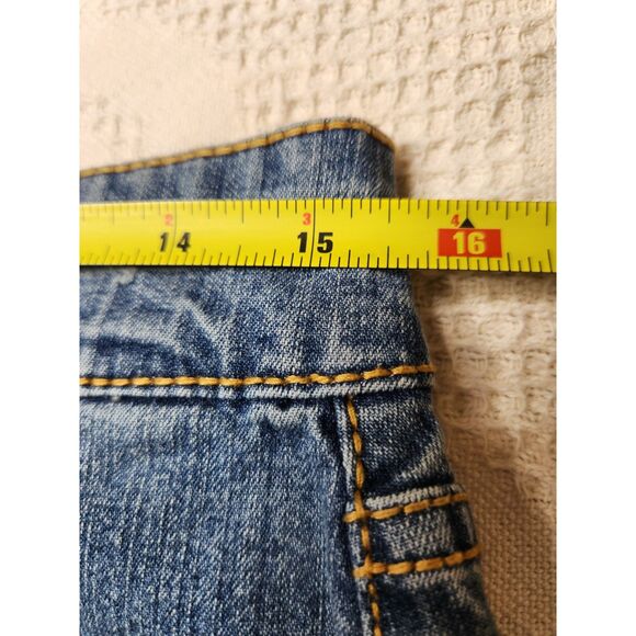 Vintage Y2K Tommy Hilfiger Mini Denim Jeans Skirt Flag Logo Sz. 4 Cotton Preppy - Picture 4 of 8